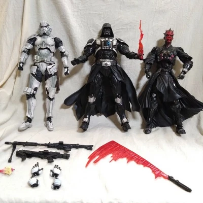 Play Arts Kai Star Wars Stormtrooper Darth Maul Darth Vader Variant Set - Image 1 of 4