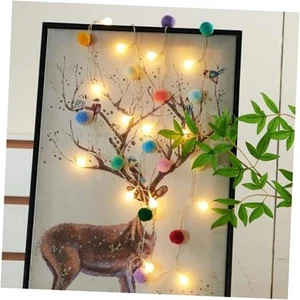 Fairy Cotton Ball String Lights, 10ft 20 LED USB & Battery Powered, Warm White - Picture 1 of 7