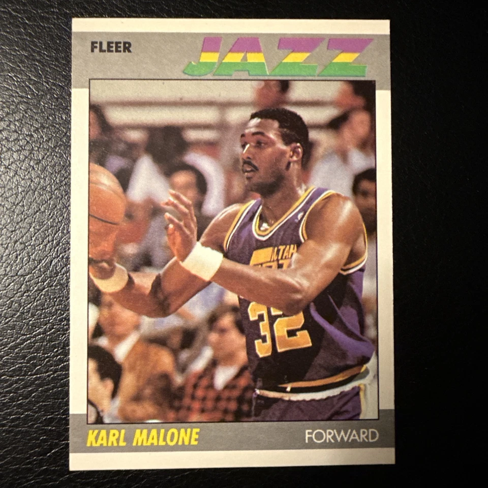 1987-88 Fleer 68 Karl Malone Jazz NM - Nice!! - Image 1 of 4