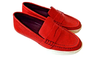 NUEVO***RAG & BONE Talla 36/6M Colby Comfort Penny MOCASÍN Zapatilla Rojo!! - Imagen 1 de 6