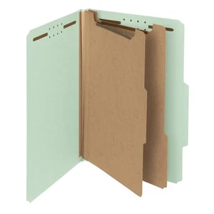 Smead 100% Recycled Pressboard Classification File Folder, 2 Dividers, 2" Expans - Picture 1 of 6