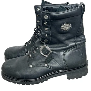 Harley-Davidson® Herren Faded Glory 8 Zoll Motorrad Schwarz Stiefel D91003 Größe 11M - Bild 1 von 9