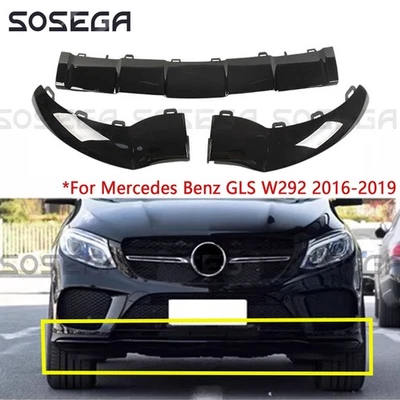 For Mercedes Benz W292 GLE350 GLS550 16-2019 Front Bumper Lip Molding Trim Black - Image 1 of 4