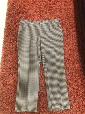 Pantalones Swagger Pantalones 39 X 29.5 VERDE Cuadros Poliéster Acampanado Años 70 Golf Disco Proxeneta Foto 1 de 4