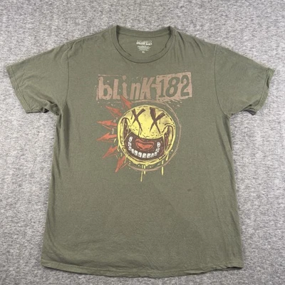Blink-182 Shirt Mens XL Olive Green Band Rock Graphic Tee T-Shirt Cotton 2009 - Image 1 of 4