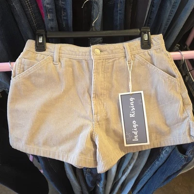 Indigo Rising Corduroy Shorts Womens Size 7/28 Beige Casual Pocketed - Image 1 of 3