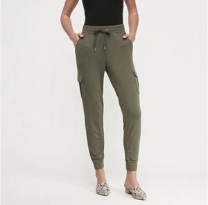 Express Mid Rise Cozy Marled Cargo Pocket Drawstring Jogger Pant Size XS - Picture 1 of 9