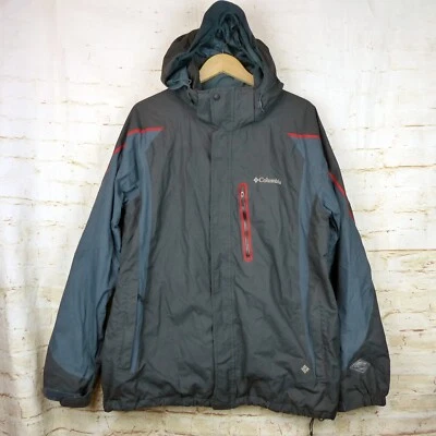 Columbia Jacket Men XL Gray Blue Bugaboo Tech II Interchange Ski Gorpcore FLAW - Image 1 of 4