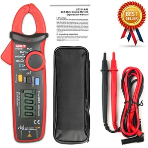 A● AC/DC 600V 60A Resistance Capacitance True RMS Mini Clamp Meter UNI-T UT211B - Imagen 1 de 6