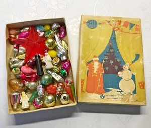 Set 47 pcs mini Vintage glass Christmas tree Ornament USSR soviet Malyutka - Picture 1 of 10