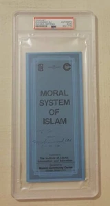 MUHAMMAD ALI Signed & Inscribed Pamphlet - Boxing HOF - PSA/DNA Encapsulated - Picture 1 of 5