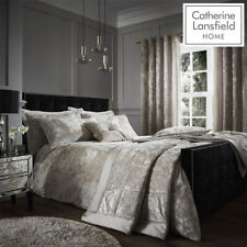 Catherine Lansfield Crushed Velvet Bedding Curtains Matching Range