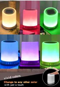 Portable Speaker Wireless Bluetooth Mne Speaker Player Touch LED Light Colorful - Picture 1 of 10