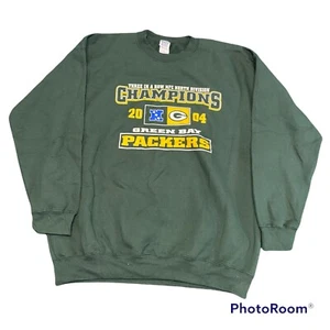 Vintage Y2K 2004 Green Bay Packers NFC North Champions Crewneck Sweatshirt XL - Picture 1 of 4