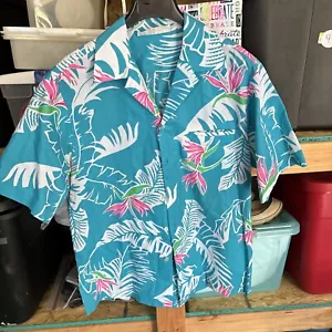 Hilo Hattie Hawaiian Tropical Matching SET dress Sz m& Shirt Sz L - Picture 1 of 7
