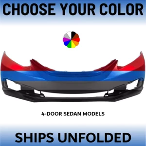 NEW Choose Your Color Front Bumper For 2013-2015 Honda Civic 4 Door Sedan - Picture 1 of 7