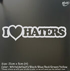 I Love Haters Car Sticker Reflective Funny Sticker Decal Best Gift-