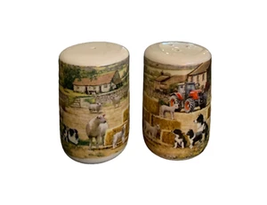 Collie and Sheep Salt and Pepper Shakers Cruet Set Fine China Gift Boxed - Picture 1 of 5