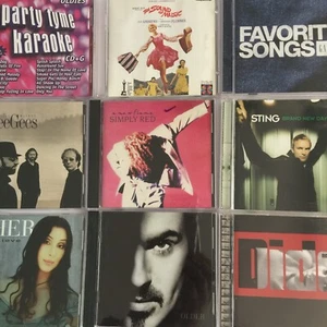 POP ROCK ELECTRO KARAOKE CD LOT OF 9 CHER SIMPLY RED GEORGE MICHAEL STING DIDO - Picture 1 of 16