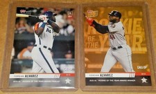 2019 Topps Now Yordan Alvarez RC #OS20 Rookie of the Year Finalist & Bonus AWB-8