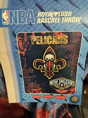Королевское плюшевое одеяло New Orleans Pelicans NBA 50 x 60 дюймов - Изображение 1 из 2