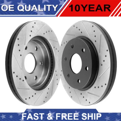 Juego de 2 rotores de freno traseros para Chevrolet Traverse 2009 2010 2011-2017 con 6 tacos Foto 1 de 4