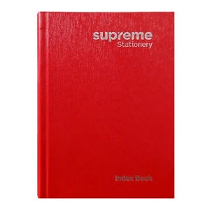 A4 Index Notebook Hard Cover Notebook Margin Ruled - A-Z Index Book 200 Pages - Picture 1 of 14