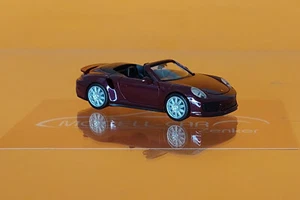 Herpa 038928-002 Porsche 911 (991.2) Turbo Cabrio rubinrot metallic 1:87 NEU - Picture 1 of 3