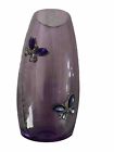 Art Glass Vase 24% Lead Purple Crystal Butterflies Decor Czech Tele-Flora 10?