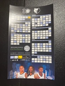 MEMPHIS GRIZZLIES ( NBA ) 2024 / 2025 Basketball Schedule Refrigerator Magnet - Picture 1 of 1