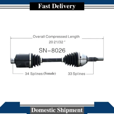 前右 CV 轴接头 1x 适用于雪佛兰 Cobalt 2010 2009 2008 2007 2006 2005 — 第 1/3 张图片