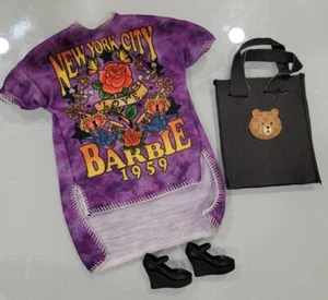 Barbie Sindy Doll Clothing Bundle - Official T Shirt Dress & Shoes, Bag - Picture 1 of 6