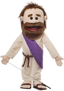 Jesús de 25" con cinturón de cuerda, personaje bíblico de cuerpo completo, marioneta de ministerio cristiano - Imagen 1 de 6