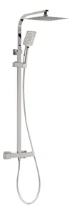 Duschsystem Kopfbrause Handbrause 3-strahlig Thermostat-Armatur Antikalk eckig - Bild 1 von 9