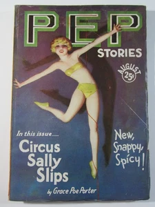 Pep Stories Vol. 6 #2, Aug. 1929 Sehr guter Erhaltungszustand - Classic Bolles Circus Sally Slips Cover! - Bild 1 von 5