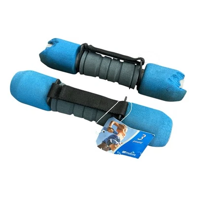 Набор из 2 гирь для ходьбы 3 фунта с регулируемым ремешком для рук синий - Изображение 1 из 4