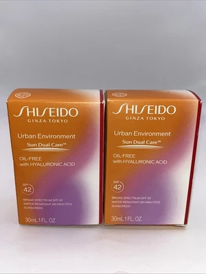 2X Protector solar ácido hialurónico sin aceite Shiseido Urban Environment FPS 42 30mL Foto 1 de 2