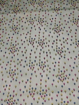 100% Cotton Ellen Jareckie House-Mouse Designs Sewing Pins Green Fabric FQ - Image 1 of 2