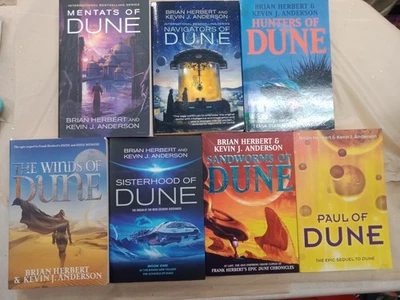 Secuelas de Dune 7Vols Cazadores/Gusanos de arena/Pablo/Vientos/Hermandad/Mentats/Navegadores Foto 1 de 4