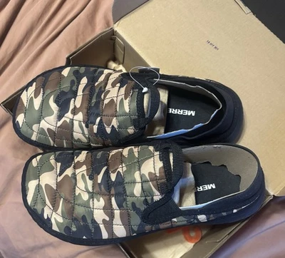 Nuevo zapato sin cordones Merrell Hut sin usar, en caja, para hombre talla 7 verde camuflaje al aire libre Ripstop Foto 1 de 4