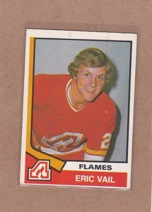 1974-75 O PEE CHEE HOCKEY ERIC VAIL NOVATO #391 FLAMES EX *A38129 - Imagen 1 de 1
