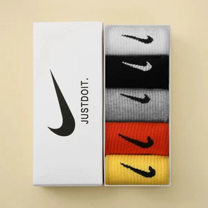 Nike❤ Socks Mid-Tub Cotton Socks Men/Women Boxed-5 Pairs Pack - Picture 1 of 12