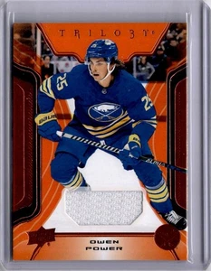 Maglia Owen Power MEM #52 2023-24 Upper Deck Trilogy Buffalo Sabres - Foto 1 di 2