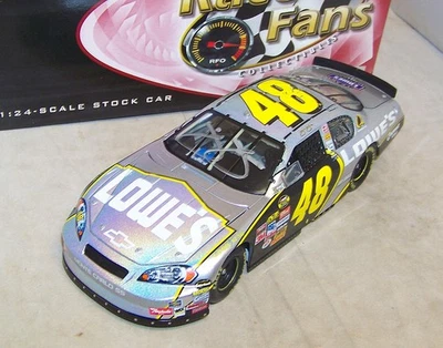 1:24 ACTION QVC RFO 2007 #48 LOWE'S JIMMIE JOHNSON MESMA ХРОМ С АВТОГРАФОМ NIB - Изображение 1 из 4