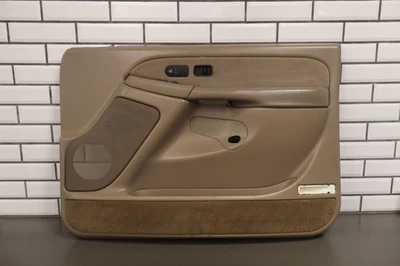 01-02 Chevy GMC 2500HD doble cabina delantero derecho interior panel de puerta neutro 52D Foto 1 de 4