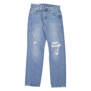 LEVI'S 501 BIG E Jeans 93 Distressed Mens Blue Straight Stone Wash W30 L32 - Picture 1 of 6