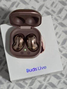 Écouteurs sans fil Samsung Galaxy Buds Live Mystic Bronze + embouts supplémentaires + câble USB - Photo 1 sur 6