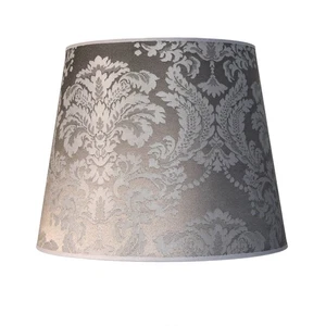 Lampenschirm Stoff Silber für Stehlampe E27 Ø38cm WILLOW Leuchtenschirm B-Ware - Bild 1 von 5