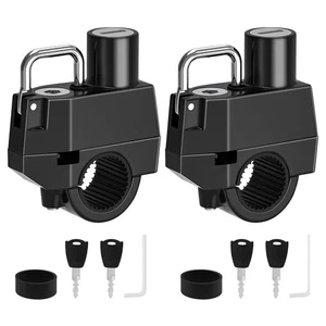 2 Pack Motorcycle Helmet Lock, Helmet Holder Hook for 7/8" 22mm Handlebar, An... - Imagen 1 de 9