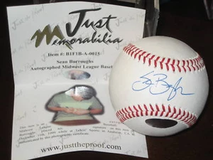 SEAN BURROUGHS AUTOGRAPHED SIGNED OFFICIAL BASEBALL COA - Picture 1 of 11